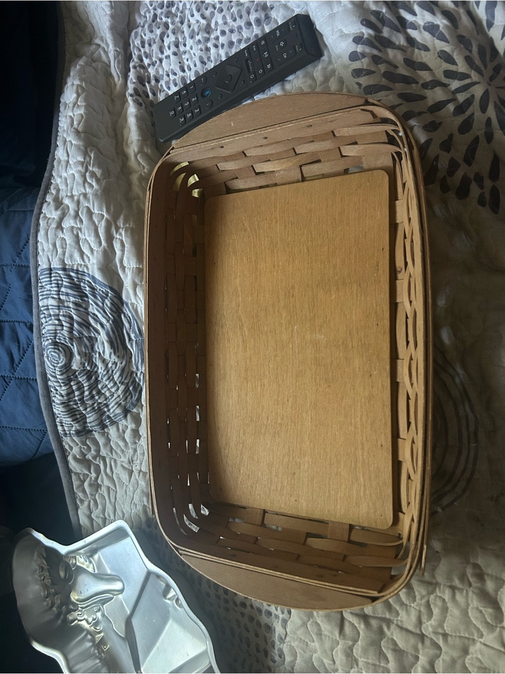 Woven Wooden Serving Basket in Light Brown by Longaberger